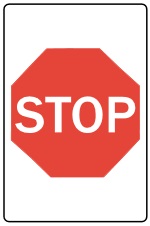 SIGN STOP 600X450 METAL 46T